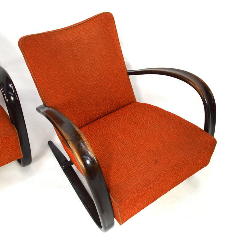 Paire de fauteuils lounge de Jindrich Halabala - 1957