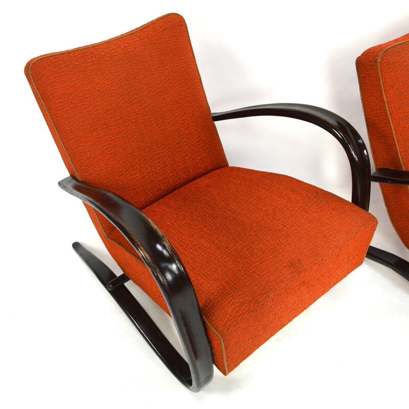 Pair of lounge armchairs de Jindrich Halabala - 1957