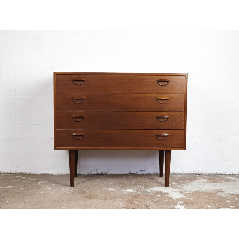 Chest of 4 drawers in teak by Kai Kristiansen - 1960s