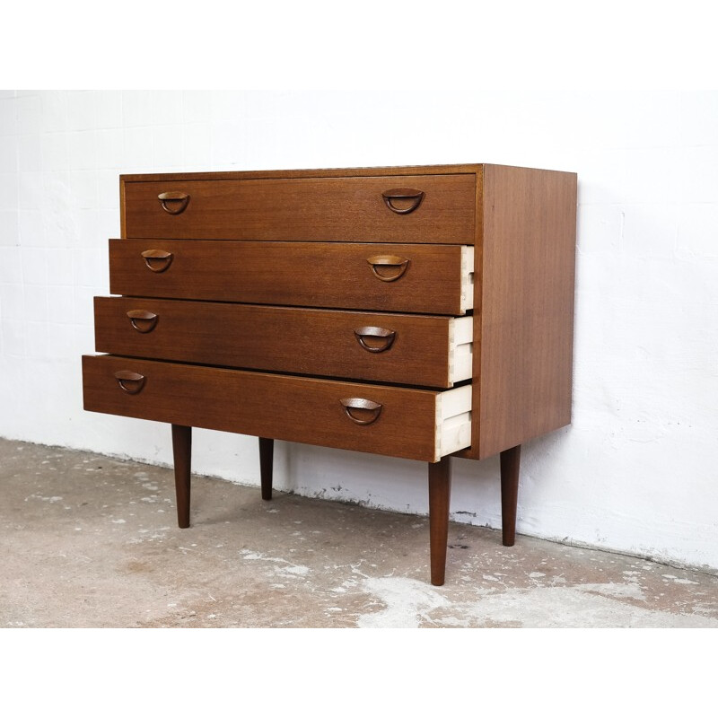Chest of 4 drawers in teak by Kai Kristiansen - 1960s