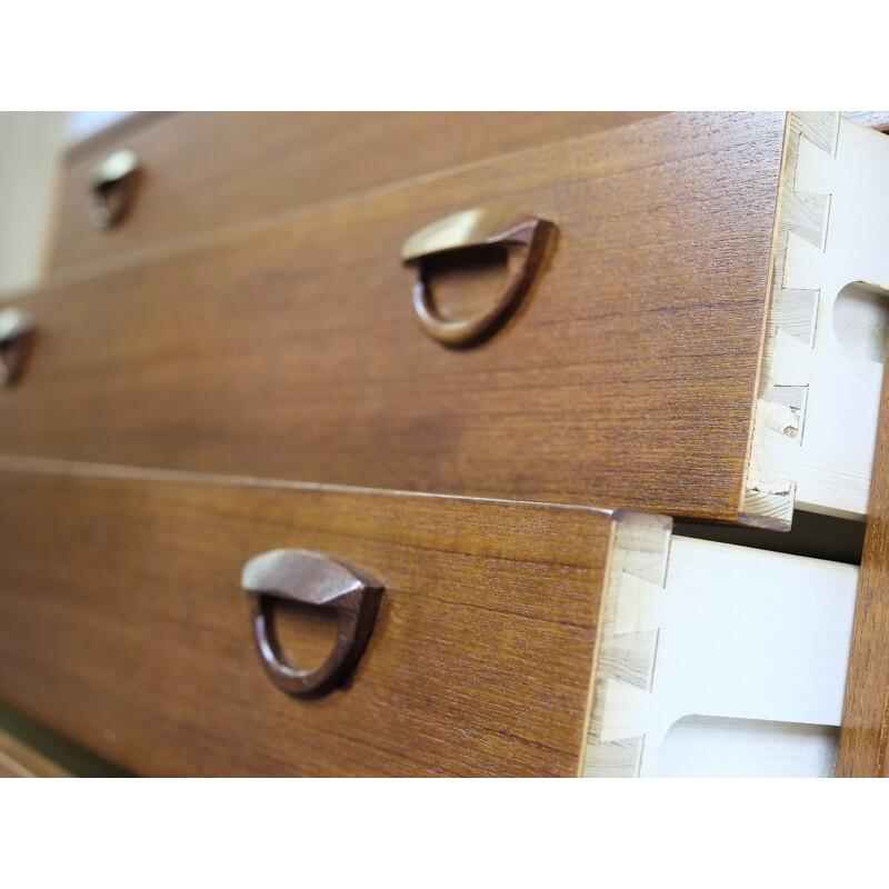 Chest of 4 drawers in teak by Kai Kristiansen - 1960s