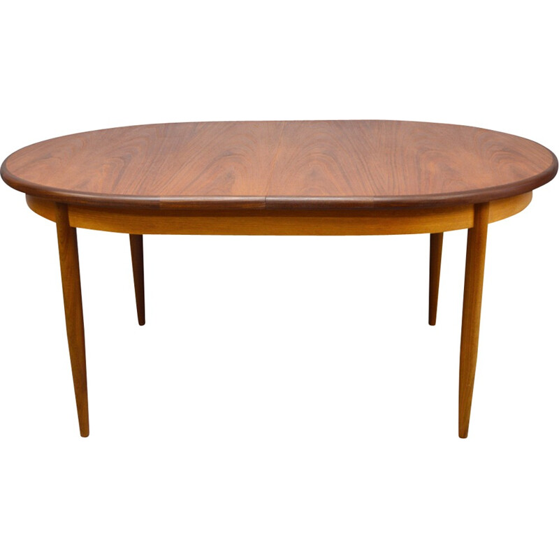 Mid-Century Oval Extendable Teak Fresco Dining Table for G-Plan - 1960s