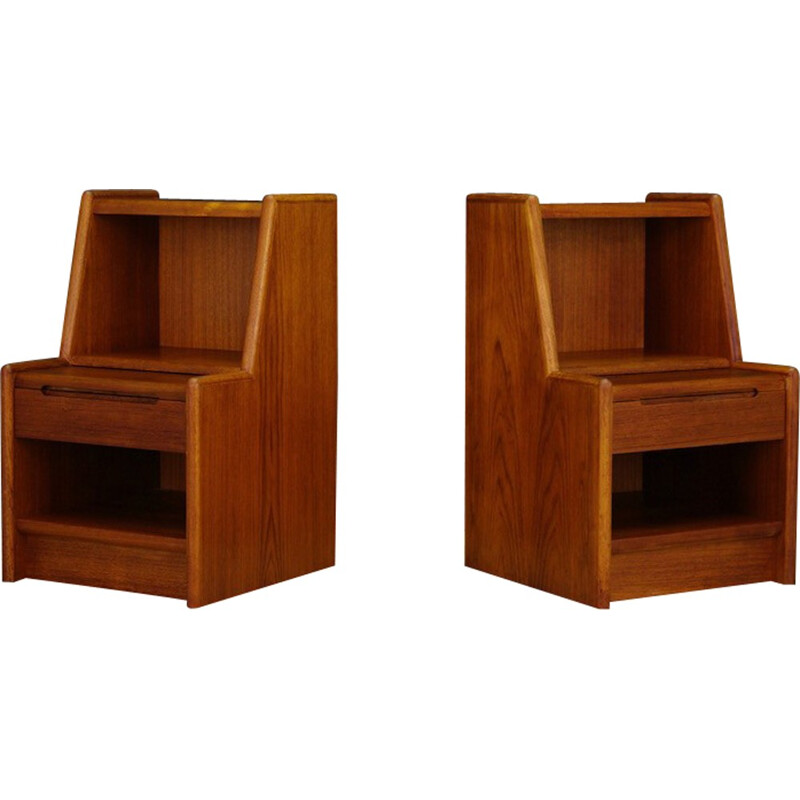 Pair of Danish Teak Beside Tables - 1970s