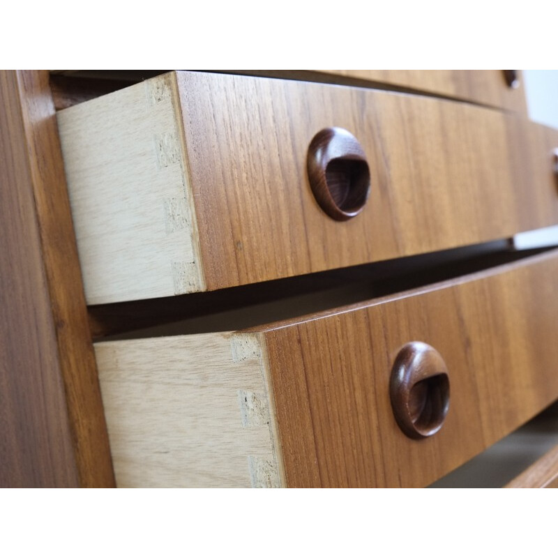 Vintage chest of 5 drawers in teak by Kai Kristiansen - 1960s