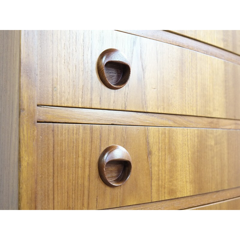 Vintage chest of 5 drawers in teak by Kai Kristiansen - 1960s