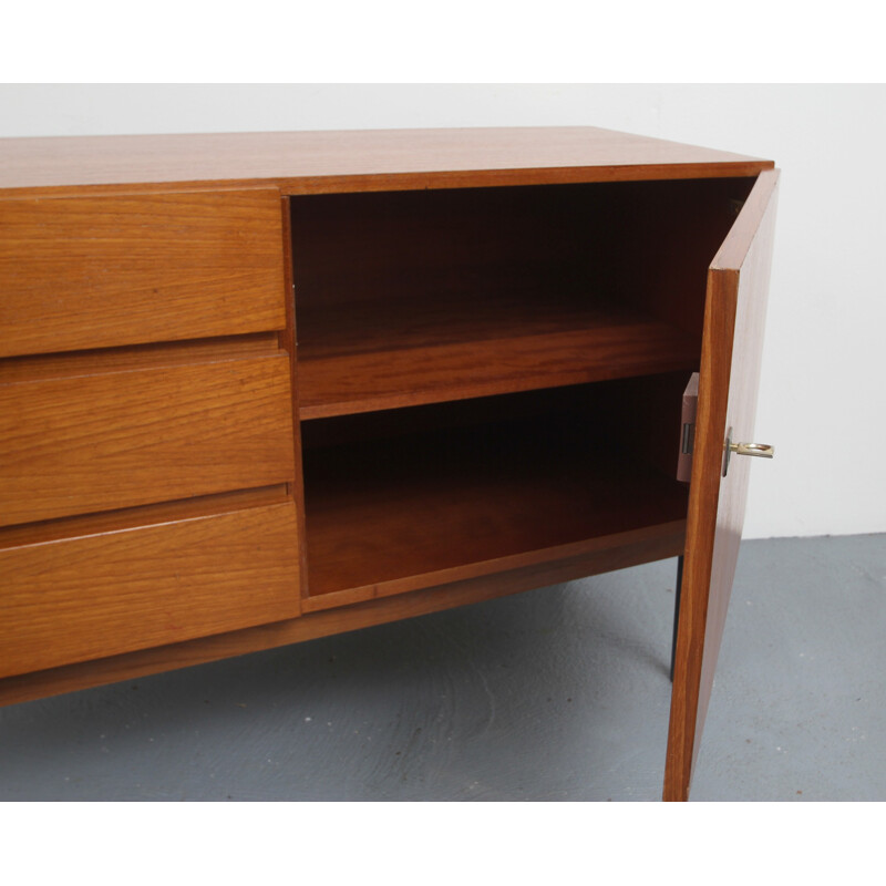 Vintage sideboard in teak with drawers - 1960s