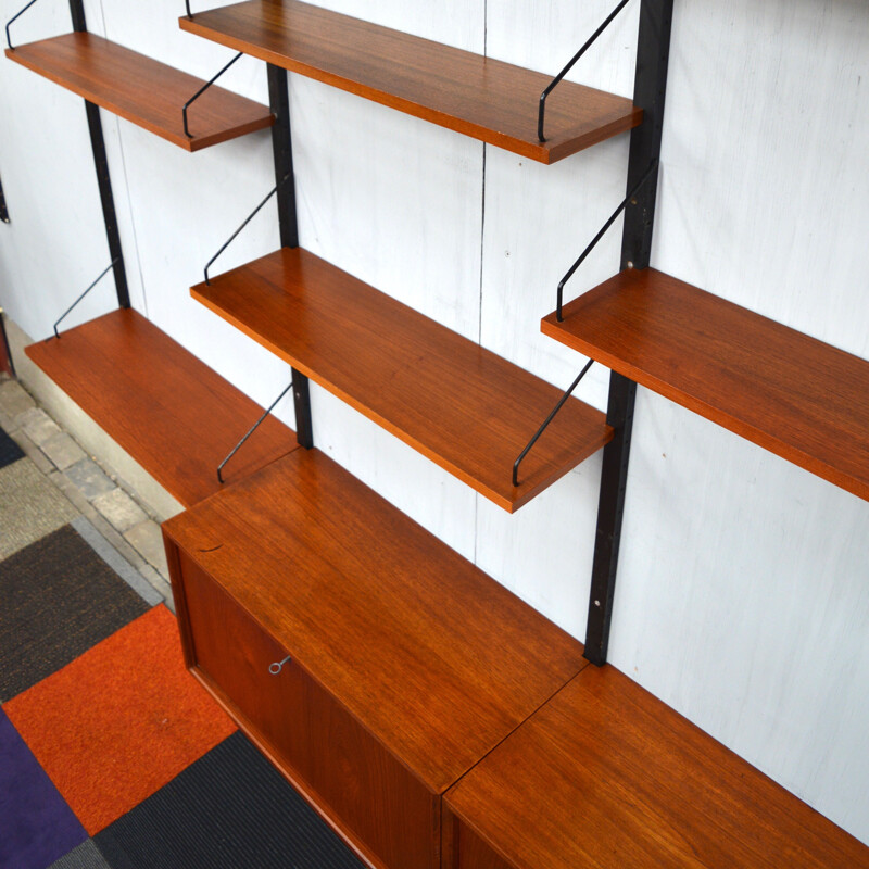 "Royal" wall unit system in teak by Poul Cadovius for Cado - 1950s