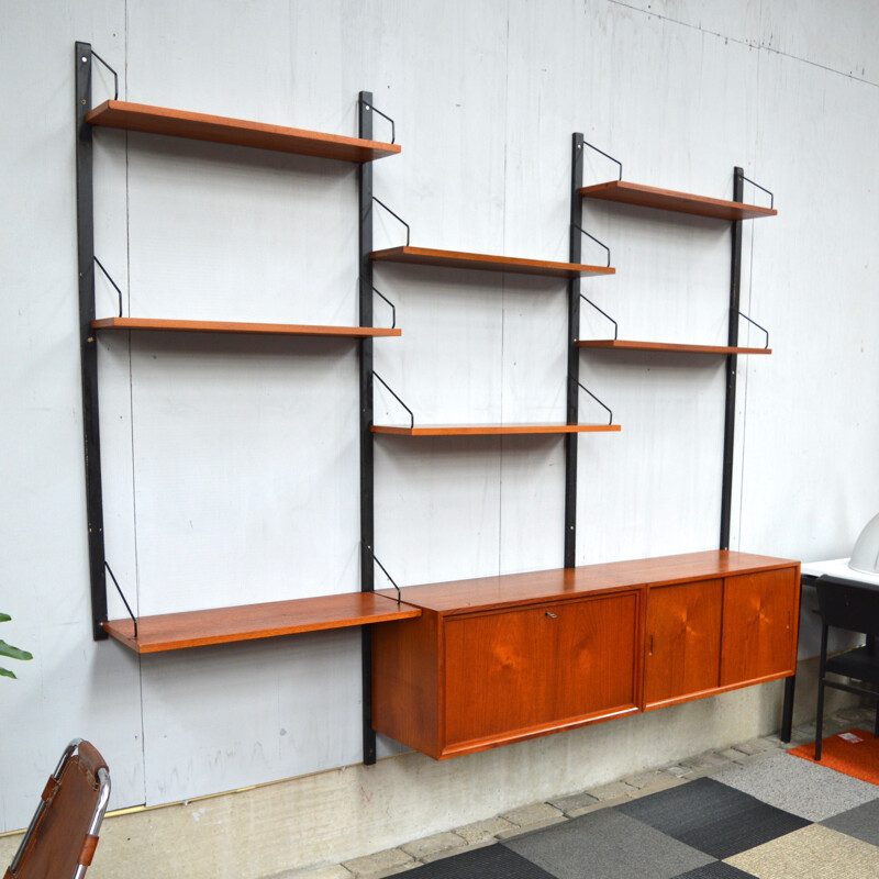 "Royal" wall unit system in teak by Poul Cadovius for Cado - 1950s