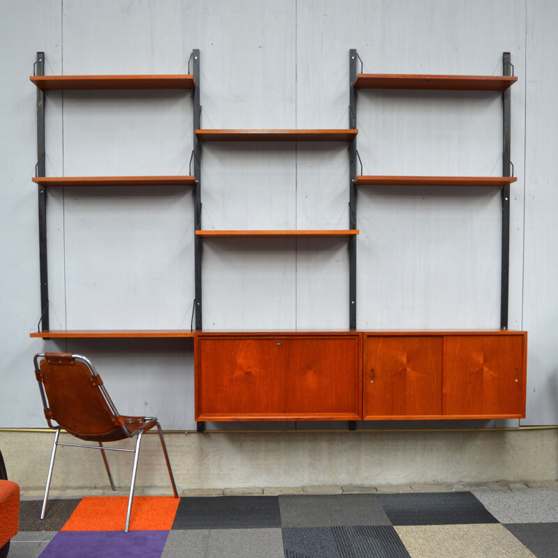 "Royal" wall unit system in teak by Poul Cadovius for Cado - 1950s