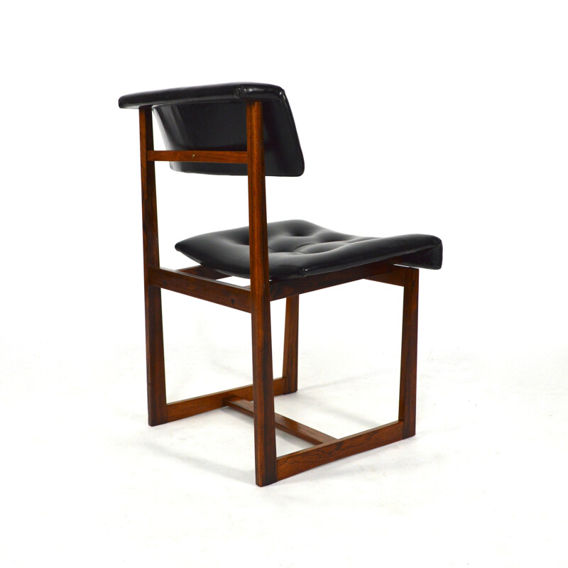 Set of 4 Scandinavian dining chairs in Rio rosewood - 1950s