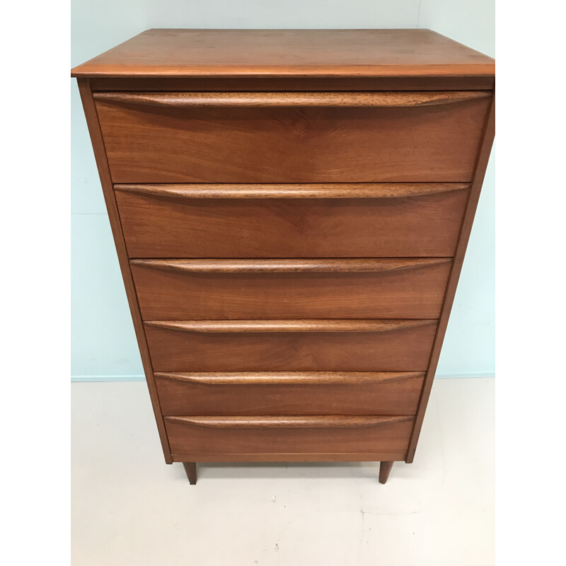 Mid-century teak chest of drawers - 1960s