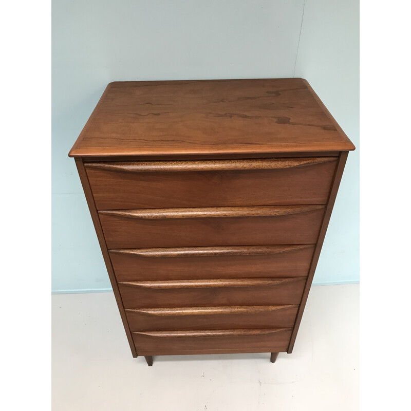 Mid-century teak chest of drawers - 1960s