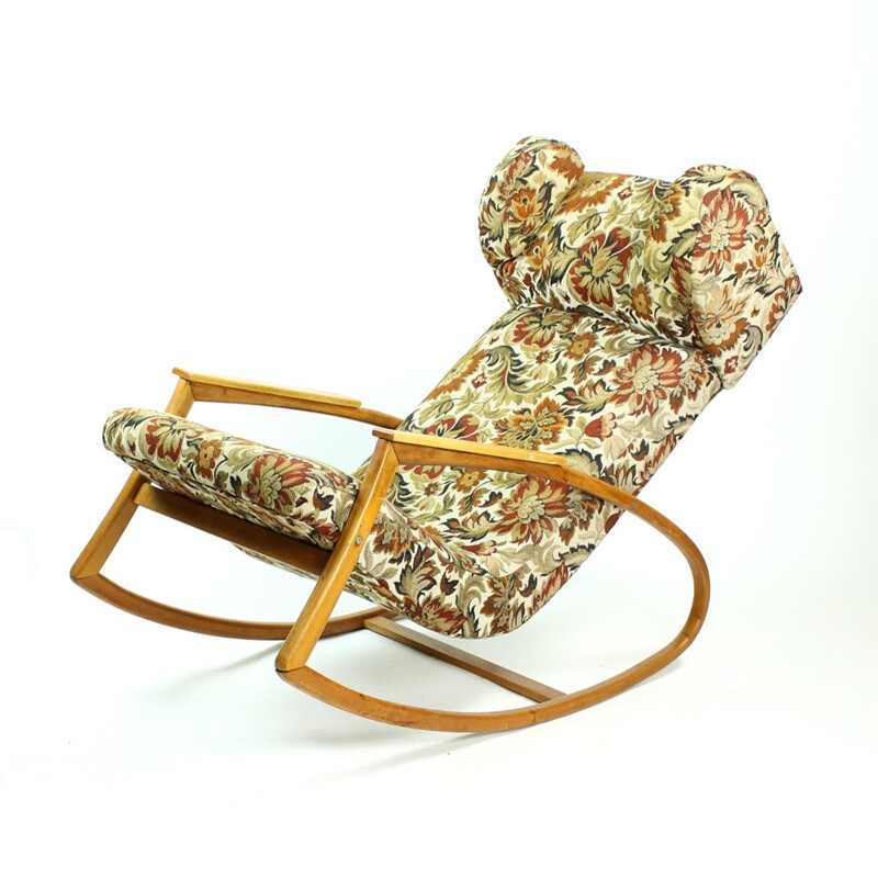 Vintage czechoslovakian rocking chair in Bentwood - 1930s