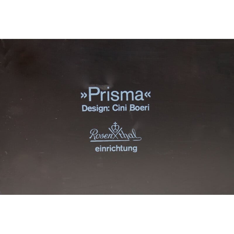 Bureau noir par Cini Boeri de la série PRISMA pour Rosenthal - 1980
