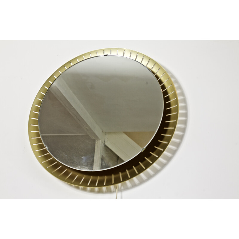 Vintage italian golden mirror by Stilnovo - 1950s 