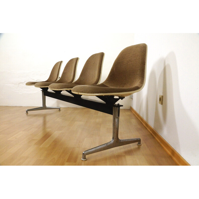 Tandem Bench 4 Seats by Charles & Ray Eames for H. Miller - 1960s