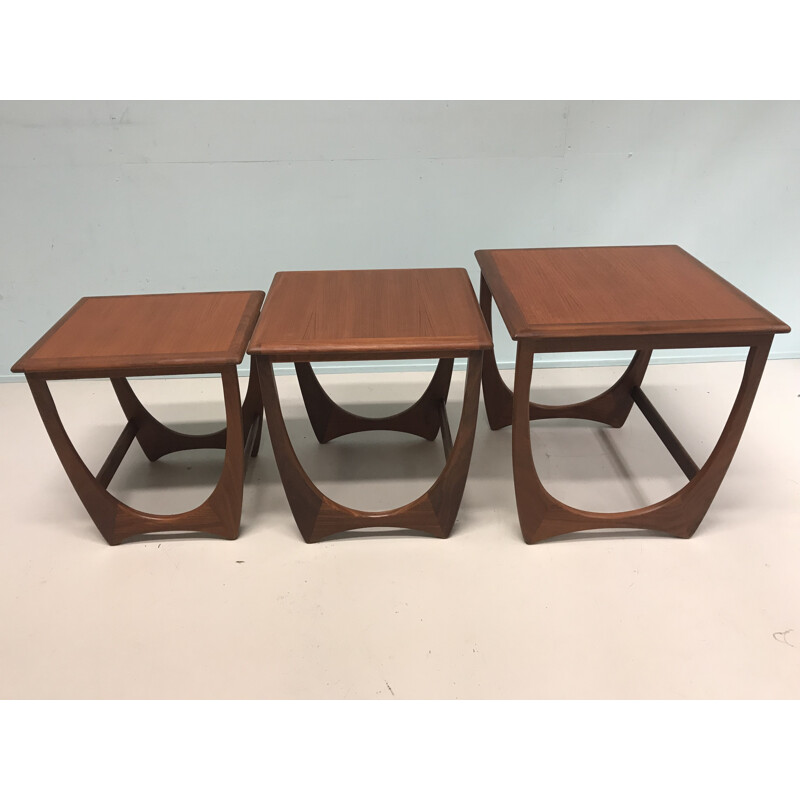 Set of 3 vintage nesting tables in teak by G-Plan - 1960s