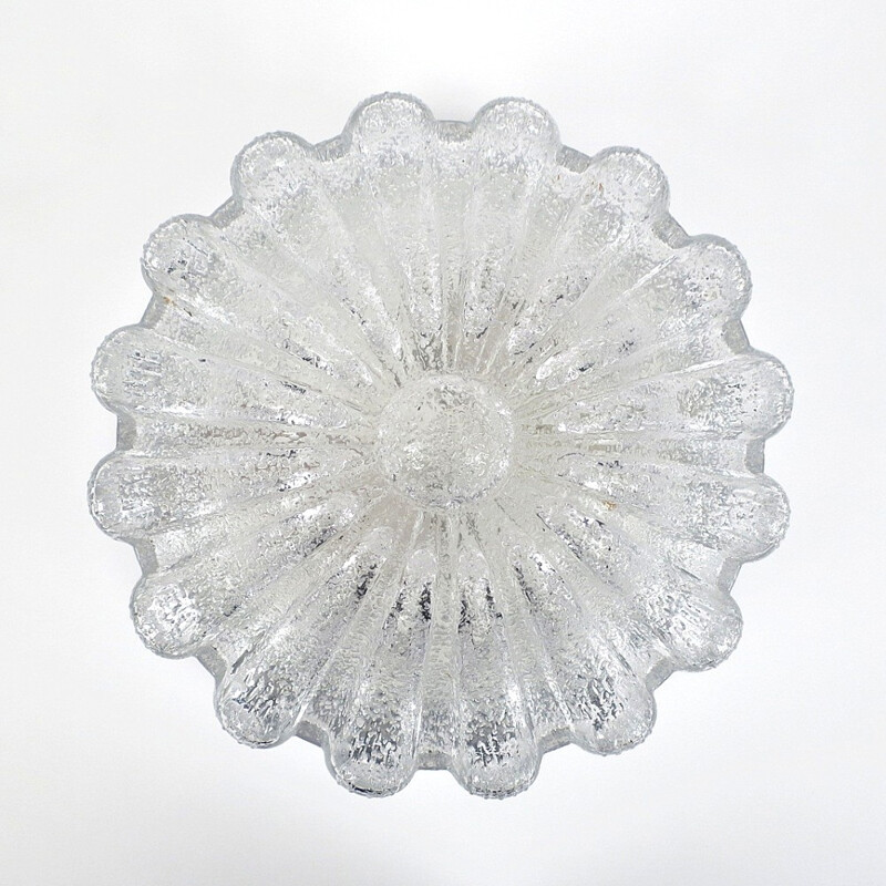 German glass ceiling lamp by Limburg - 1960s