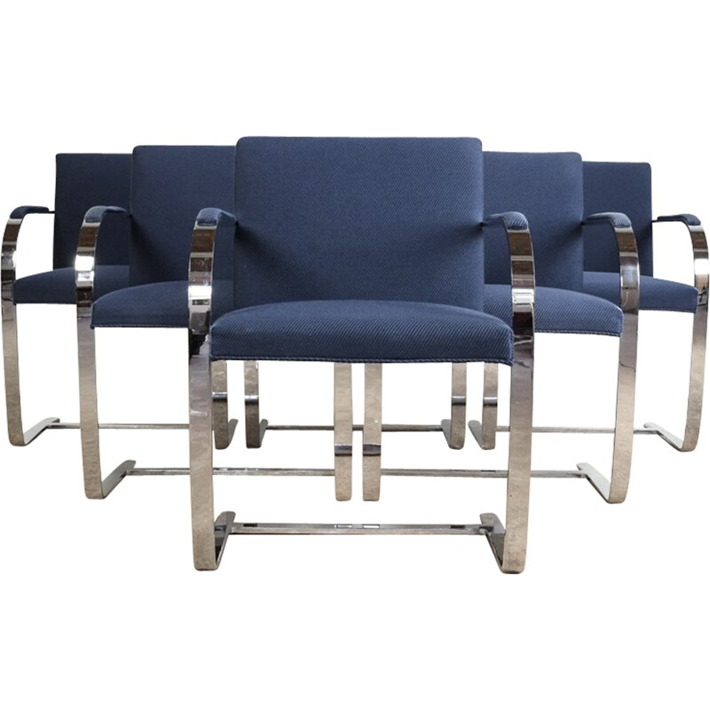 Set of 6 BRNO chairs by Ludwig Mies van der Rohe for Knoll International - 1980s