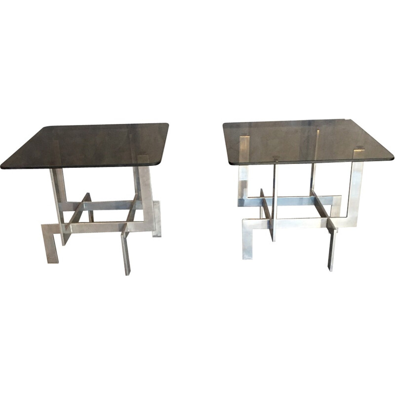 Pair of coffee tables by Paul Legeard for Dom - 1970s