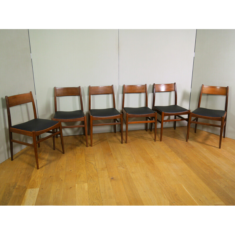 Set of 6 Scandinavian teak chairs by Mobler MS, Denmark - 1960s