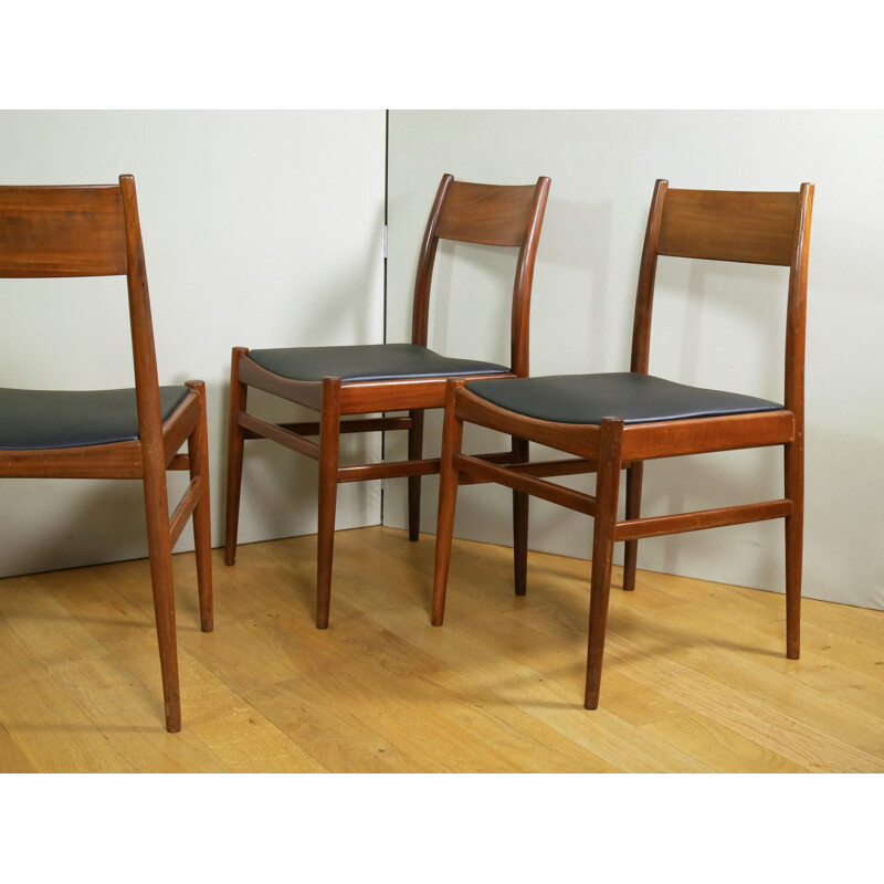 Set of 6 Scandinavian teak chairs by Mobler MS, Denmark - 1960s