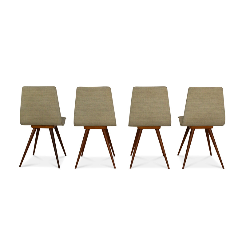 Set of 4 vintage dining chairs in teak - 1950s