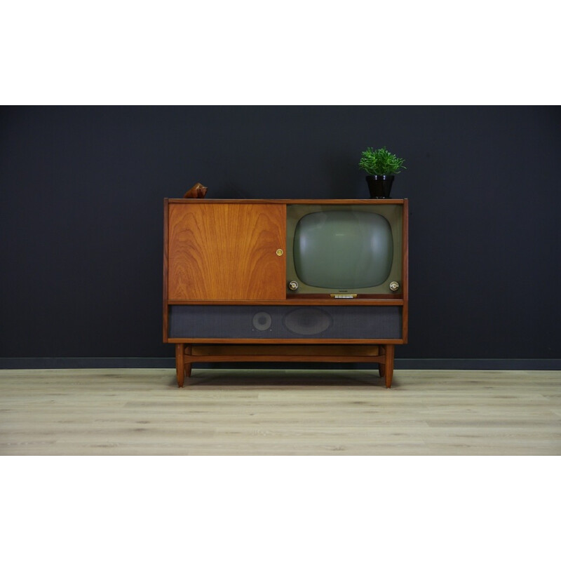 Vintage cabinet in teak with Gramophone, Tv, Radio by TO-R - 1970s