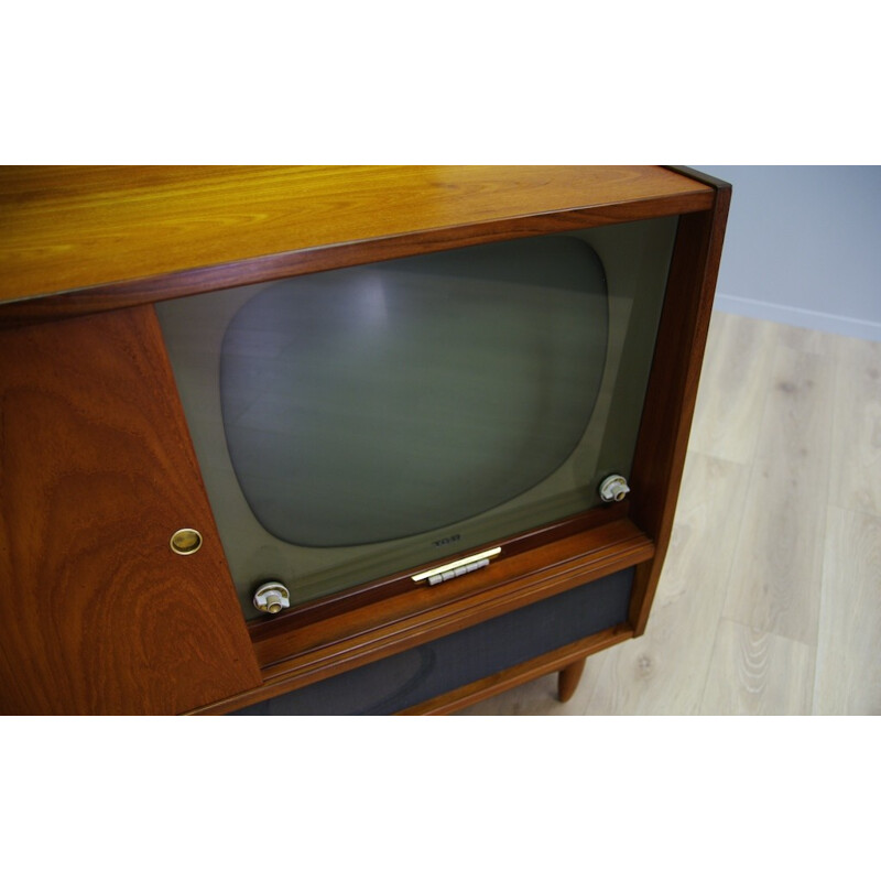 Vintage cabinet in teak with Gramophone, Tv, Radio by TO-R - 1970s