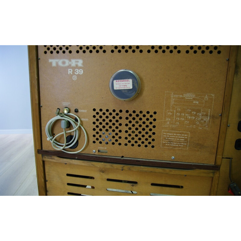 Vintage cabinet in teak with Gramophone, Tv, Radio by TO-R - 1970s