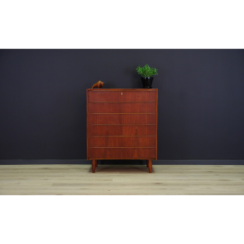 Danish Teak Chest of Drawers, SM Quality - 1970s