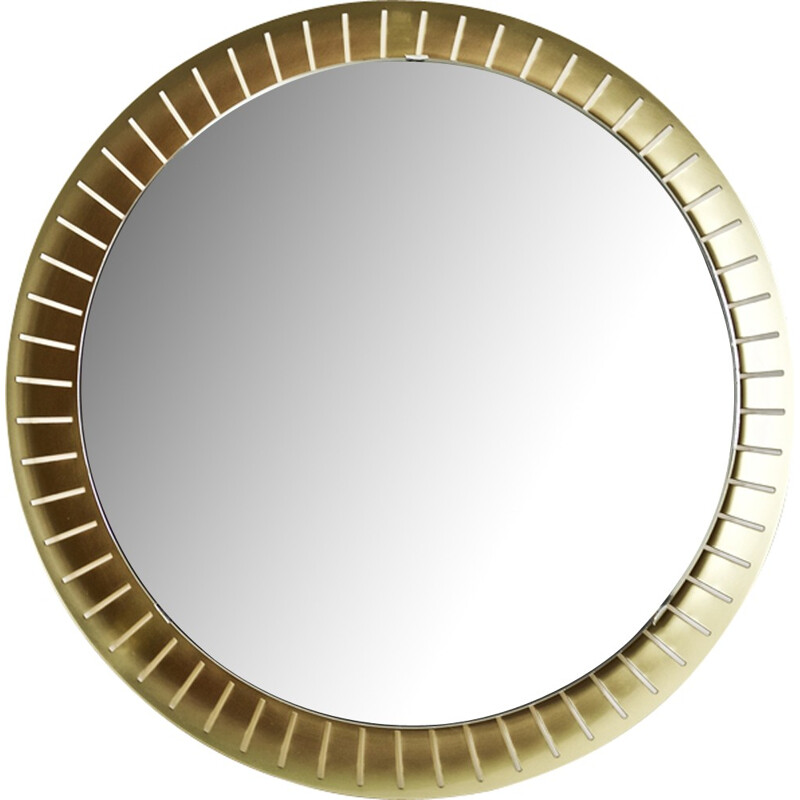 Vintage italian golden mirror by Stilnovo - 1950s 