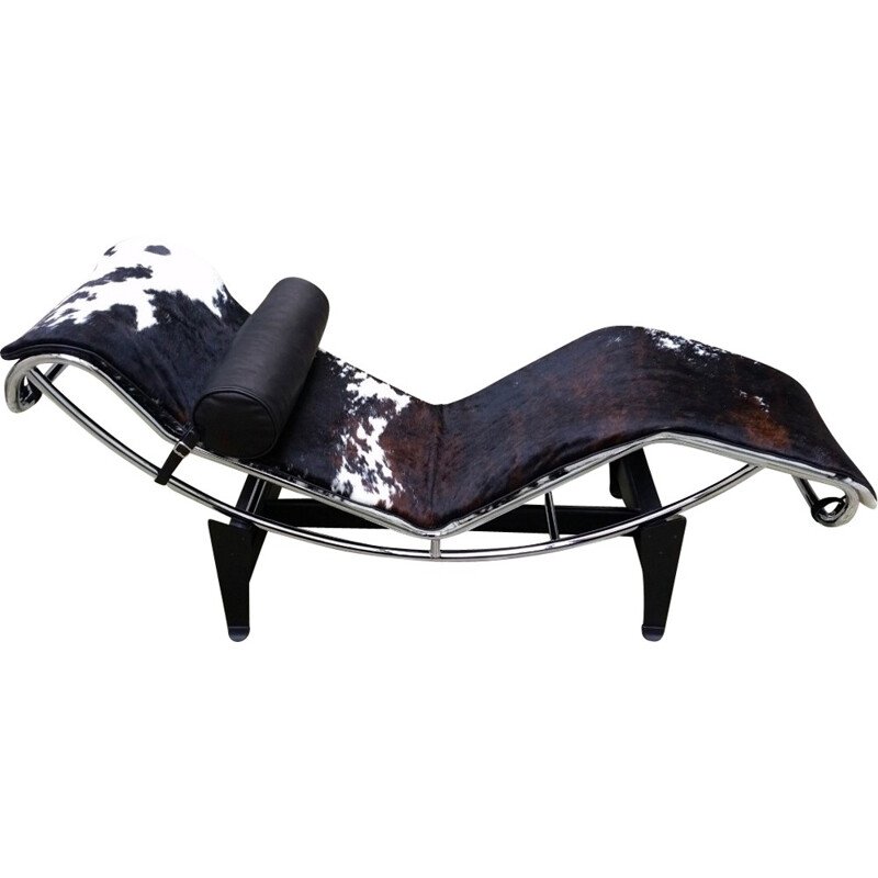 Cowhide Bicolore LC4 lounge chair by Le Corbusier for Cassina - 2000s