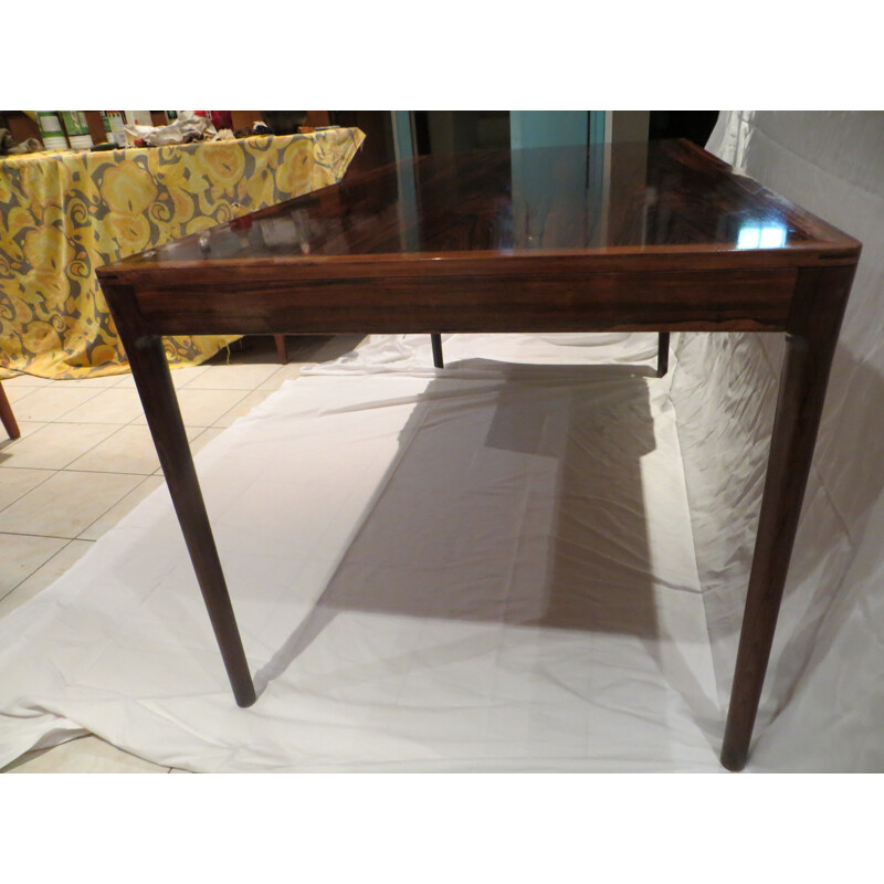 Scandinavian desk in Rio rosewood, Torbjorn AFDAL - 1960