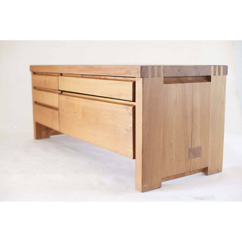 R14A Low chest 5 drawers by Pierre Chapo - 1960s