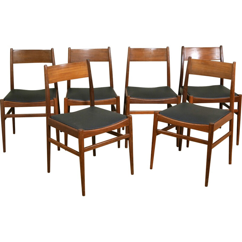 Set of 6 Scandinavian teak chairs by Mobler MS, Denmark - 1960s