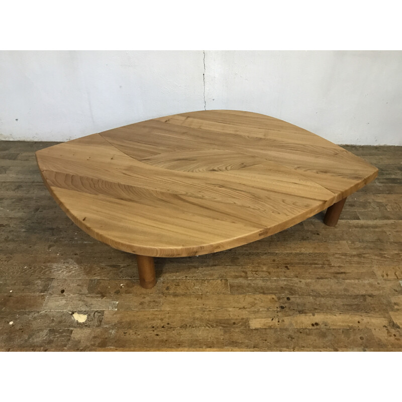 Large coffee table "T22" by Pierre chapo model "L'oeil" - 1970s