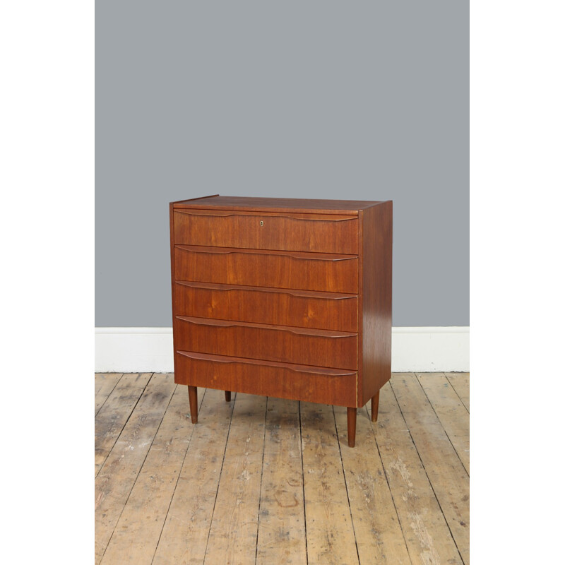 Small Danish Vintage Chest of Drawers in Teak - 1960s