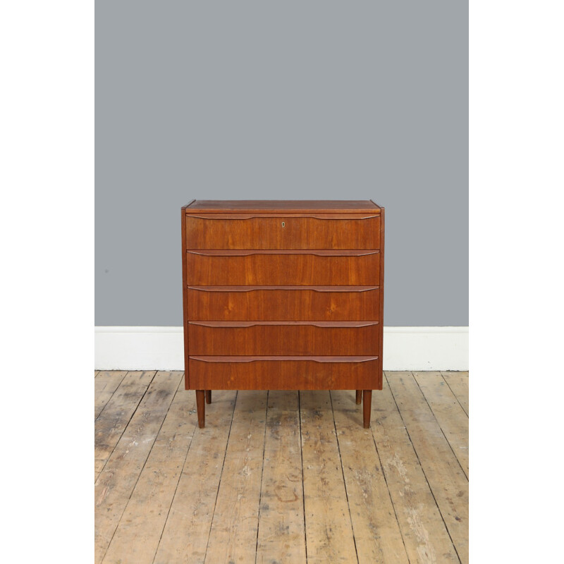 Small Danish Vintage Chest of Drawers in Teak - 1960s