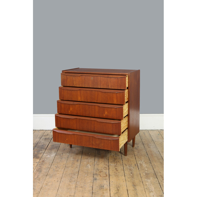 Small Danish Vintage Chest of Drawers in Teak - 1960s