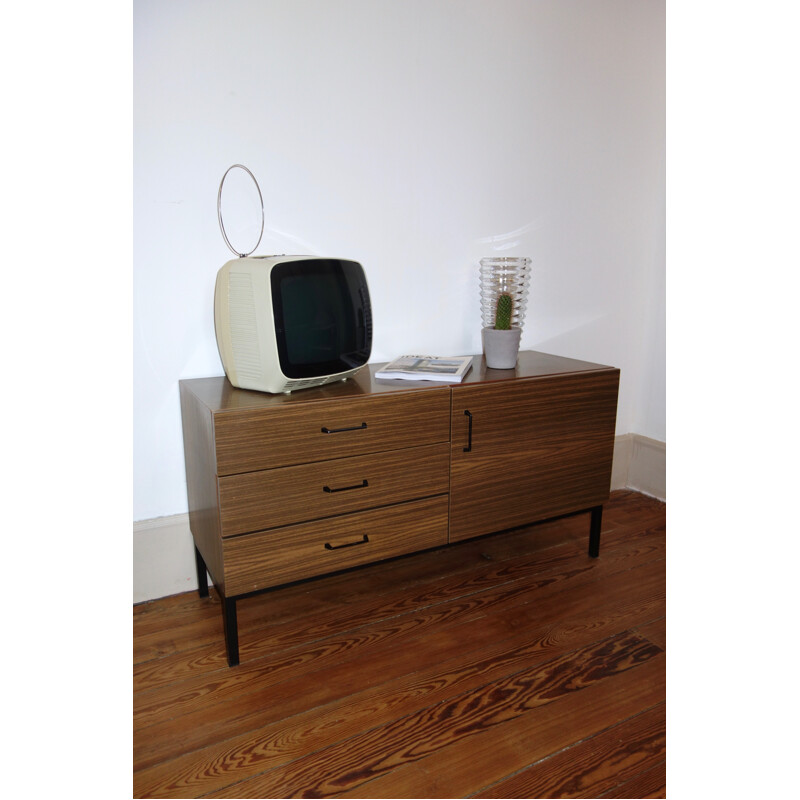 Vintage cabinet in wood covered with laminate  - 1950s