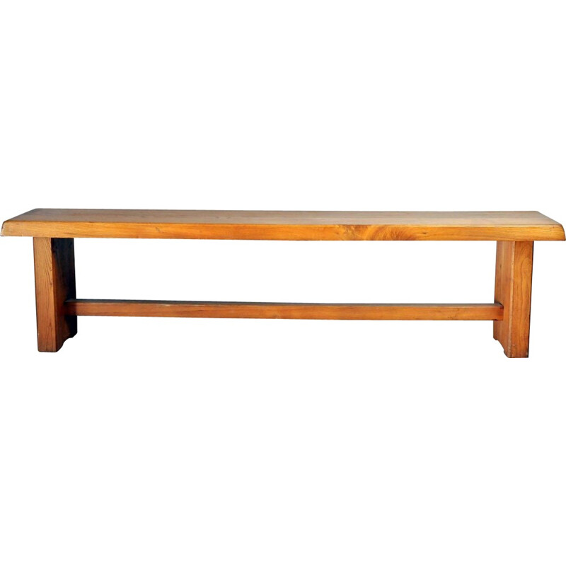 S14B 3 Seater Pillar Bench by Pierre Chapo - 1960s