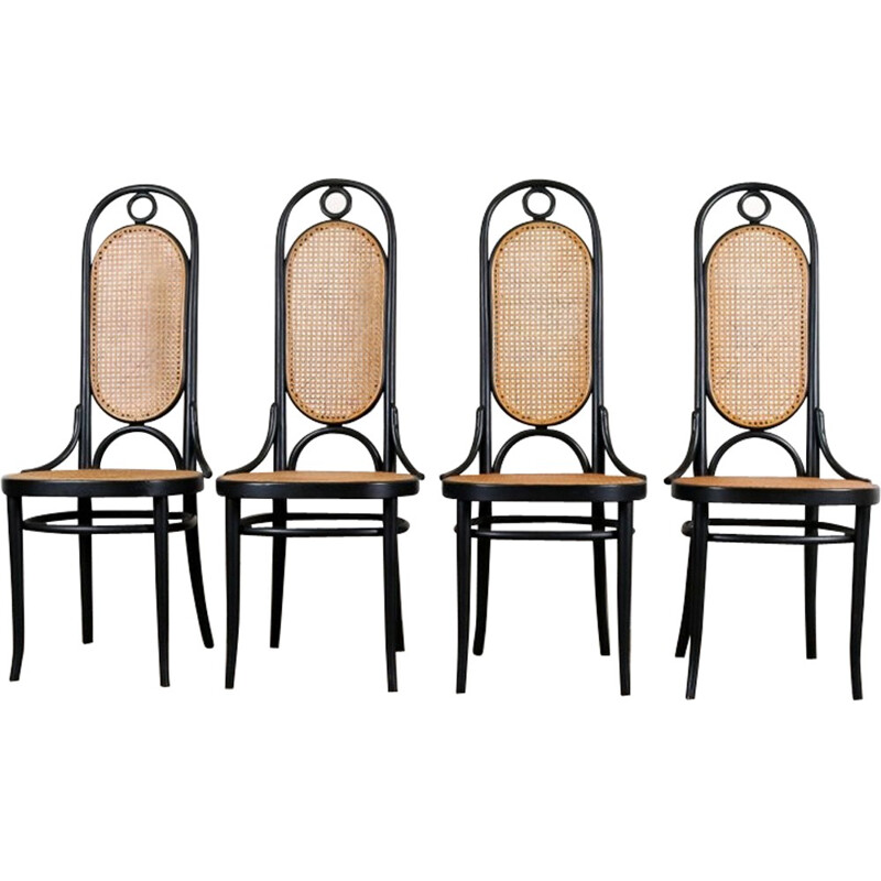 Set of 4 "207R" dining chairs by Michael Thonet for Thonet - 1970s