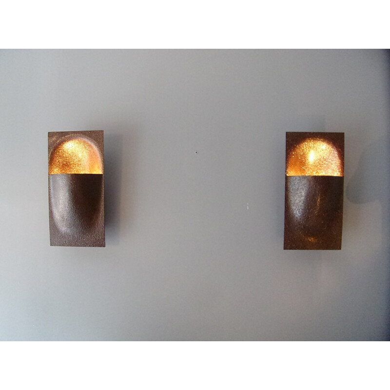 Pair of Balance wall lamps by Raak - 1970s