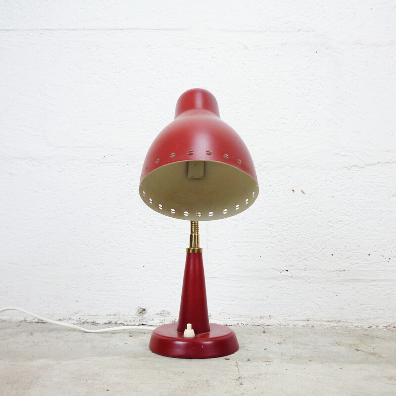 Red desk lamp - 1960s