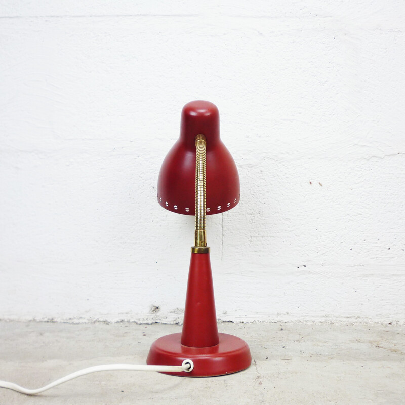 Red desk lamp - 1960s