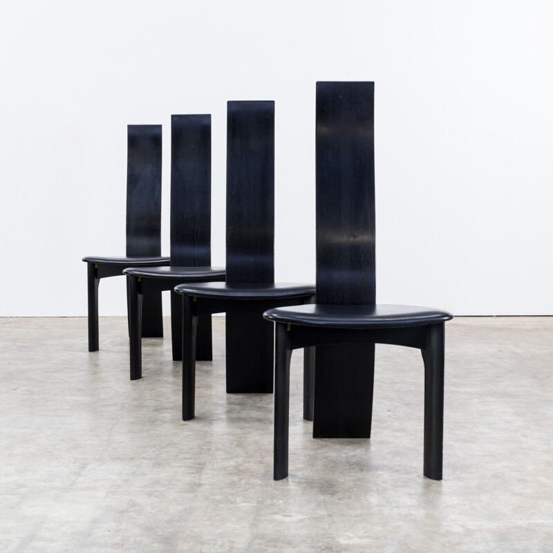 Set of 4 chairs by Bob & Dries van den Berghe for Tranekear - 1970s
