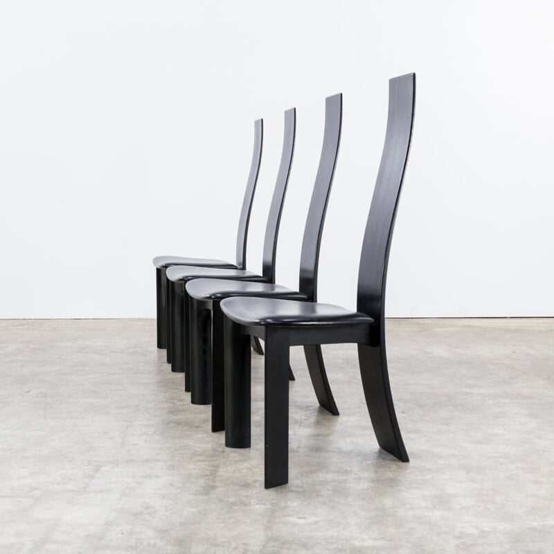 Set of 4 chairs by Bob & Dries van den Berghe for Tranekear - 1970s