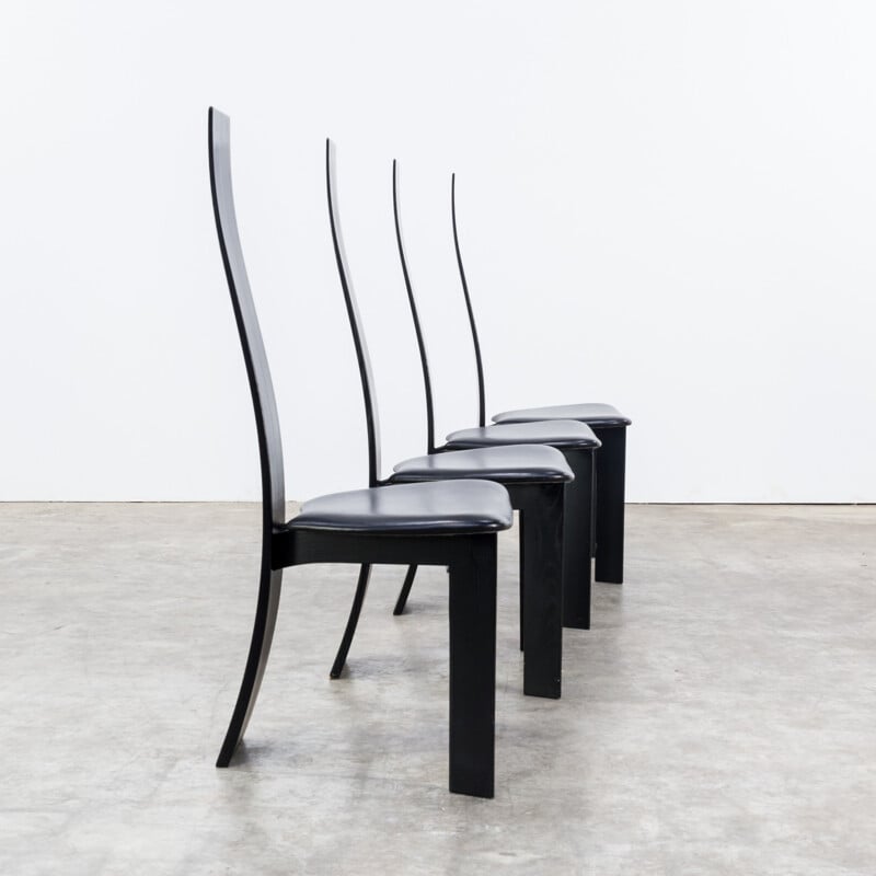 Set of 4 chairs by Bob & Dries van den Berghe for Tranekear - 1970s