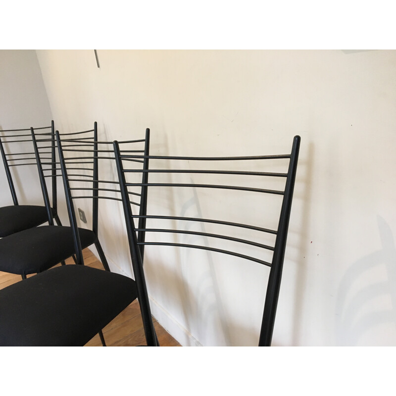 Set of 4 metal chairs - 1950s